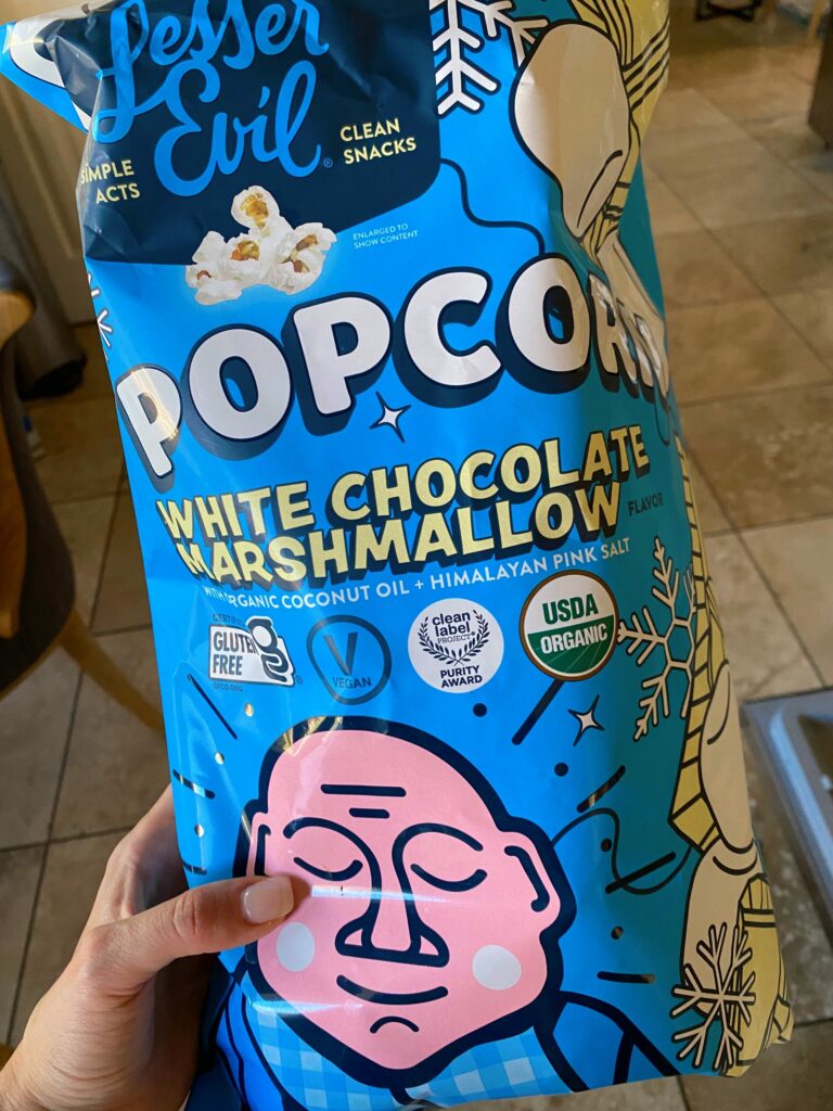 Lesser Evil holiday popcorn