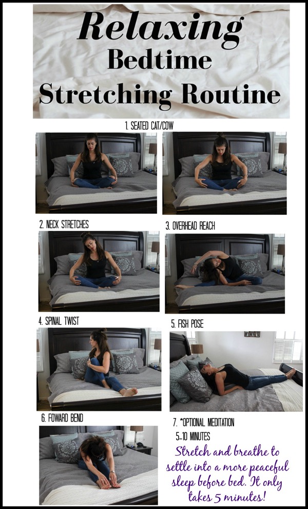 Relaxing bedtime stretching routine it only takes 5 minutes